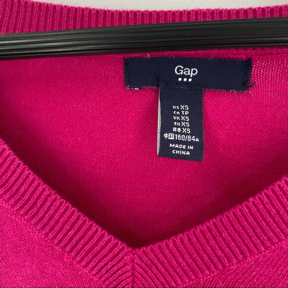 Gap bright pink vneck tunic sweater size XS - Picture 4 of 6